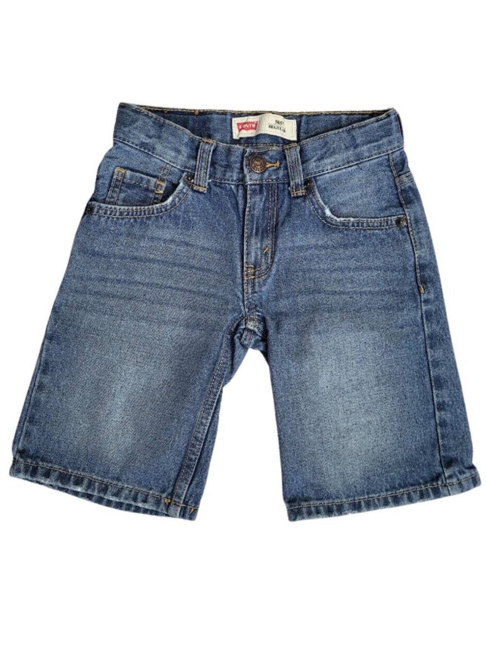 LEVIS 505 Regular Adjustable Waist Denim Blue Jean Shorts - Boy's 6 REG